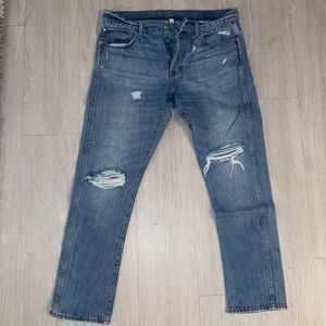 Banana republic mens skinny jeans frayed